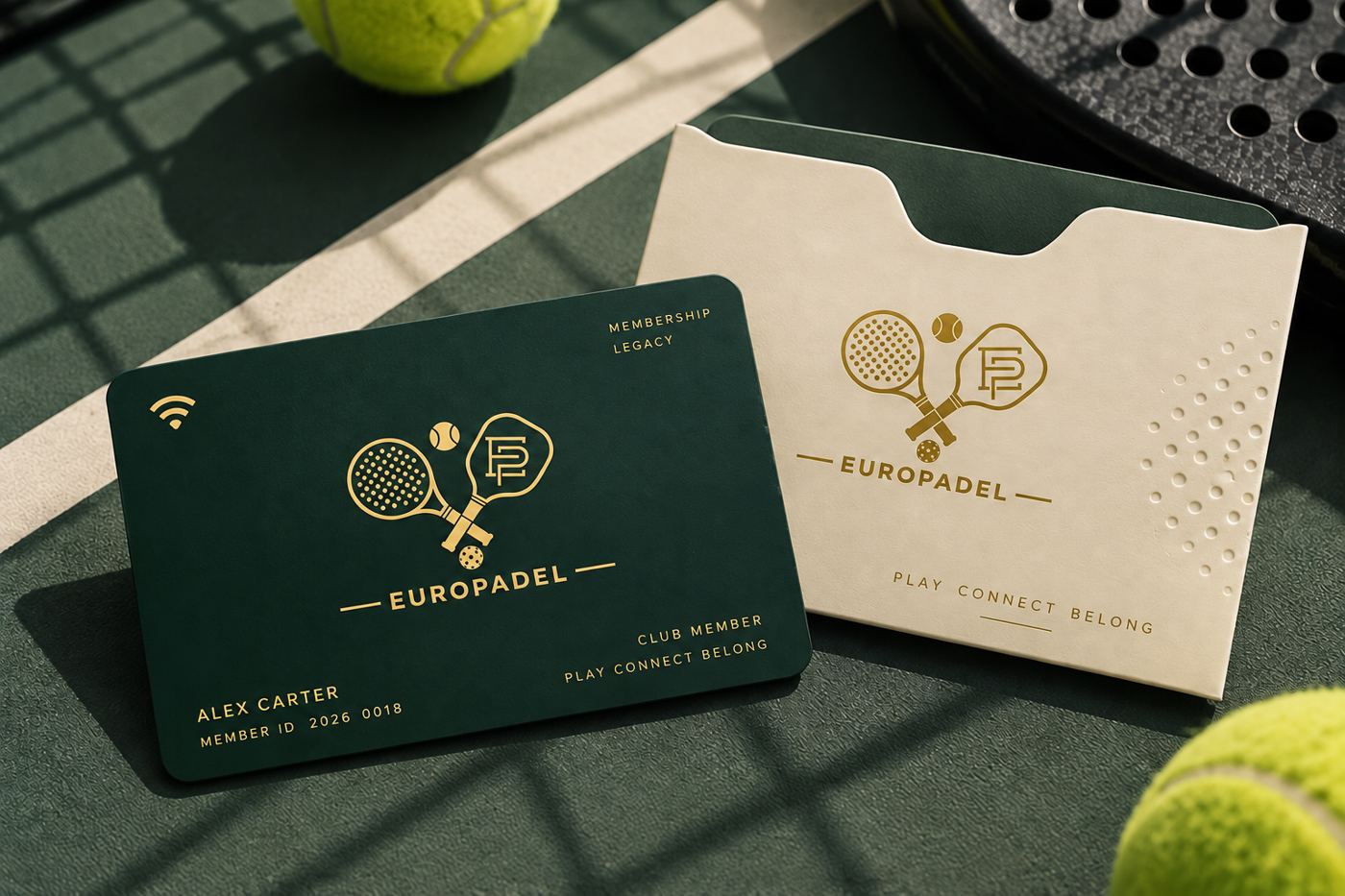 Olive Europadel membership card with the gold crest